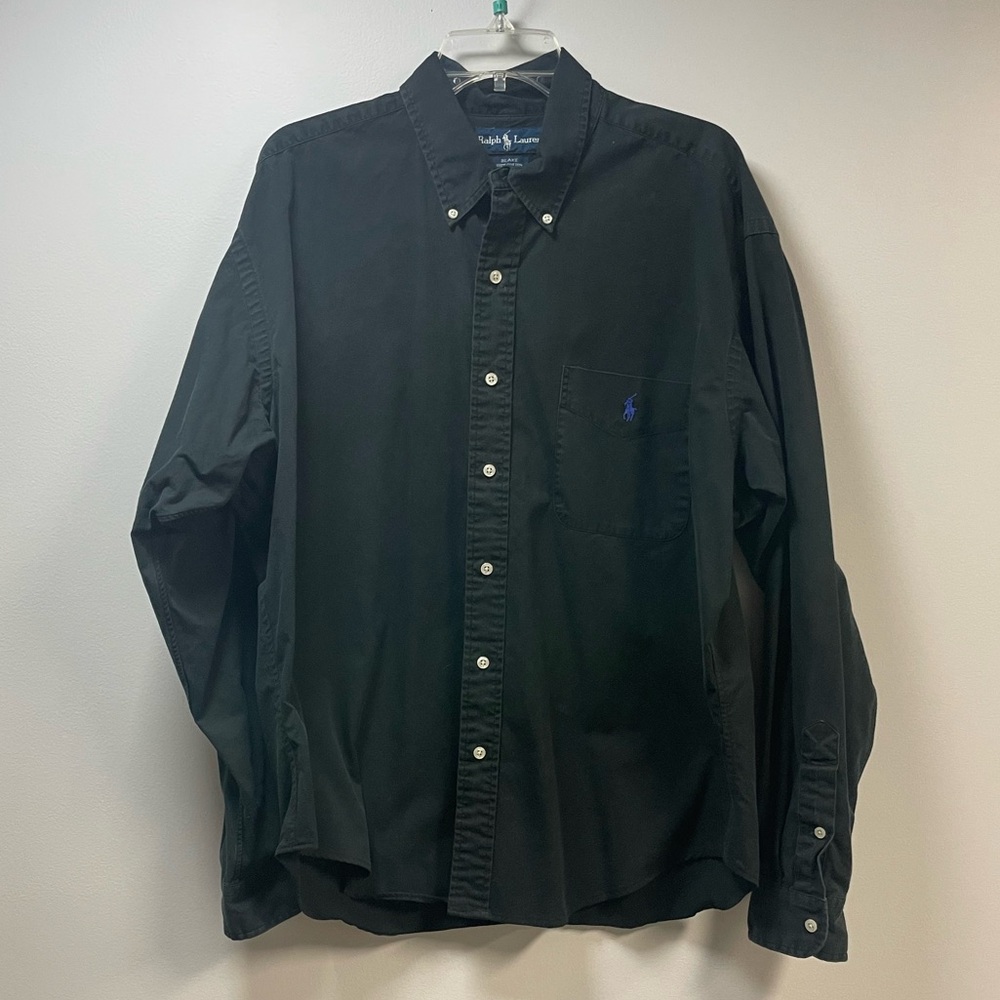 Vintage Ralph Lauren Blake Black Button-Down Shirt XL